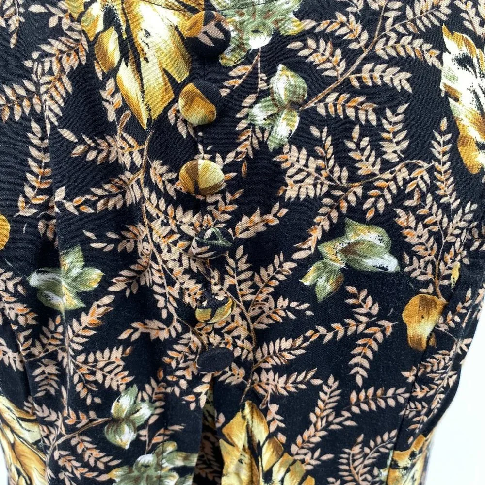 Vintage‎ Jamie Brooke floral cottage prairie midi dress size 14 Large Xlarge Y2K